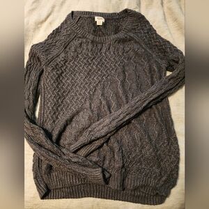 Mossimo Supply Co. Charcoal Cable Knit Sweater